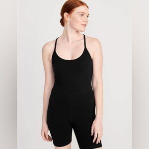 Old Navy Powerchill Cami Bodysuit Size M Black Jack